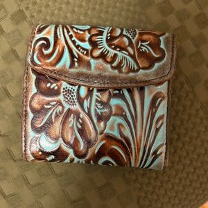 Patricia Nash Green Leather Wallet